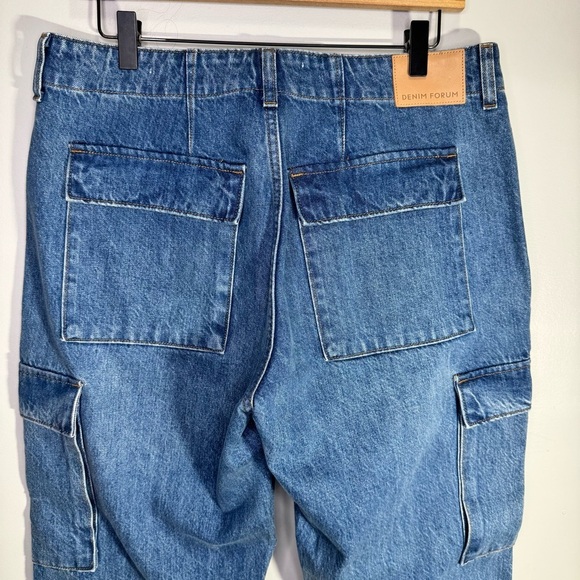 Aritzia Denim Forum The 90s Edie Lo-Rise Cargo Jeans Size 30 100% Cotton - Picture 8 of 16